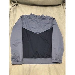 Nike Shield Golf Standard Fit Blue Neptune Pullover Windbreaker Shirt Mens Large